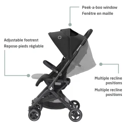 Lara Ultracompact Stroller - Essential Black