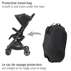Lara Ultracompact Stroller - Essential Black