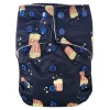 Large Elastic Cloth Diaper 8-35lb- Popcorn