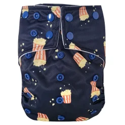 Large Elastic Cloth Diaper 8-35lb- Popcorn
