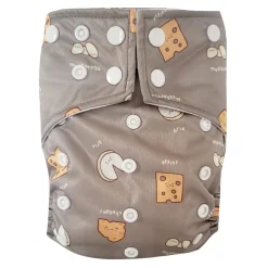 Large Elastic Cloth Diaper 8-35lb - Cheese