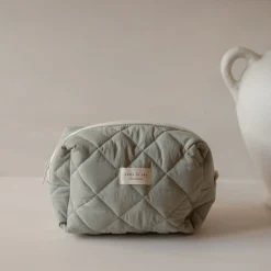 Large Quilted Pouch- Mint