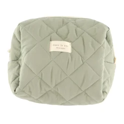 Large Quilted Pouch- Mint