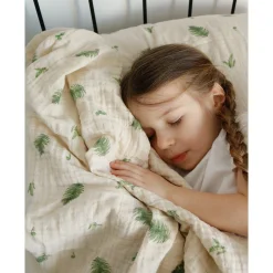 4-Layer Muslin Blanket Twin Bed Size - Fern