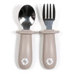 Learning Spoon & Fork Set - Ivory