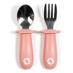 Learning Spoon & Fork Set - Ivory