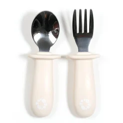 Learning Spoon & Fork Set - Ivory