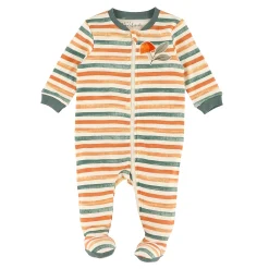 Leaves Striped Pajamas 0-30m