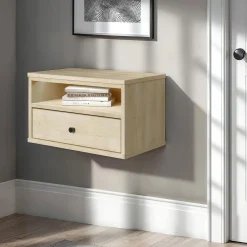 LED Nightstand - Sazena Bleached Oak