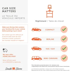 LED Nightstand - Sazena Bleached Oak