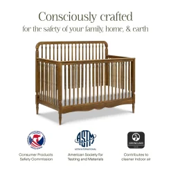 Liberty 4-in-1 Convertible Spindle Crib - Natural Hazelnut