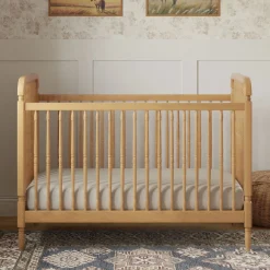 Liberty 3-in-1 Convertible Spindle Crib With Conversion Kit - Honey