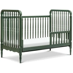 Liberty 3-in-1 Convertible Spindle Crib With Conversion Kit - Forest Green