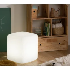 Lighted Kids Stool / Nightstand - Sweedi White