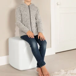 Lighted Kids Stool / Nightstand - Sweedi White