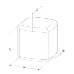 Lighted Kids Stool / Nightstand - Sweedi White