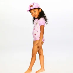 Lilac Flowers Swimsuit 7-12