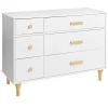 Lolly 6-Drawer Double Dresser - White / Natural
