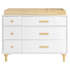 Lolly 6-Drawer Double Dresser - White / Natural