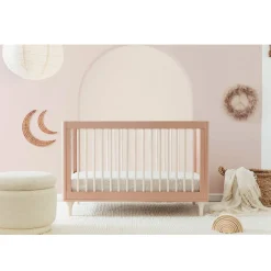 Lolly 3-in-1 Convertible Crib with Toddler Bed Conversion - Canyon / Washed Natural