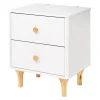 Lolly Nightstand with USB Port - White and Natural