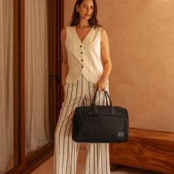 London- Recycled Nylon Black Bag