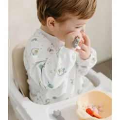 Long Sleeves Waterproof Bib - Hedgehogs