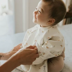 Long-sleeved Bib with integrated pocket 6-24m - Breakfast