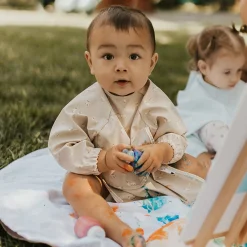 Long-sleeved Bib with integrated pocket 6-24m -Dogs