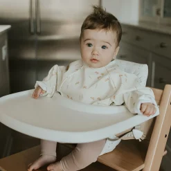 Long-sleeved Bib with integrated pocket 6-24m - Avocat toast