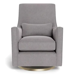 Luca Rocking and Swivel Chair - Pebble Grey / Gold