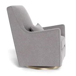 Luca Rocking and Swivel Chair - Pebble Grey / Gold