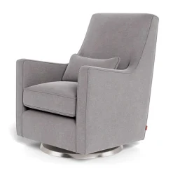 Luca Rocking and Swivel Chair - Pebble Grey / Steel