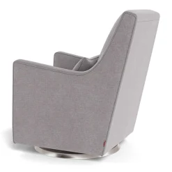 Luca Rocking and Swivel Chair - Pebble Grey / Steel