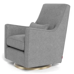 Luca Rocking and Swivel Chair - Pepper Grey / Gold