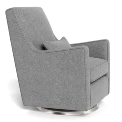 Luca Rocking and Swivel Chair - Pepper Grey / Steel