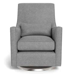 Luca Rocking and Swivel Chair - Pepper Grey / Steel