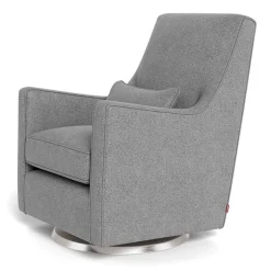 Luca Rocking and Swivel Chair - Pepper Grey / Steel