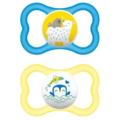 6m+ Sensitive Skin Air Orthodontic Pacifier (2) - Blue