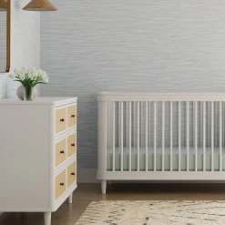 Marin with Cane 6 Drawer Assembled Dresser - Warm White and Honey Cane