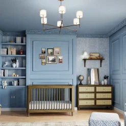 Marin with Cane 3-in-1 Convertible Crib - Walnut