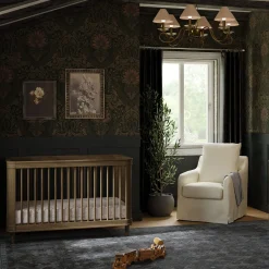 Marin with Cane 3-in-1 Convertible Crib - Walnut