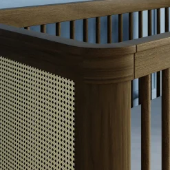 Marin with Cane 3-in-1 Convertible Crib - Walnut