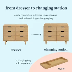 Marley 6-Drawer Double Dresser - Honey