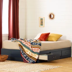 Mates Bed with 3 Drawers - Ulysses Blueberry