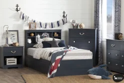 Mates Bed with 3 Drawers - Aviron Blueberry