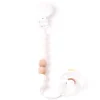 Maxi Wood Pacifier Clip - Pearl