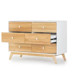 Merry 6-Drawer Dresser - White/Natural