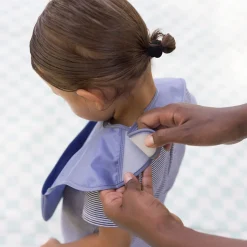 Mess-proof Easy Bib 2-pack - Blue / Taupe