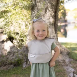 Mess-proof Easy Bib 2-pack - Blue / Taupe